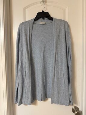 LOFT Light Blue Open Front Cardigan